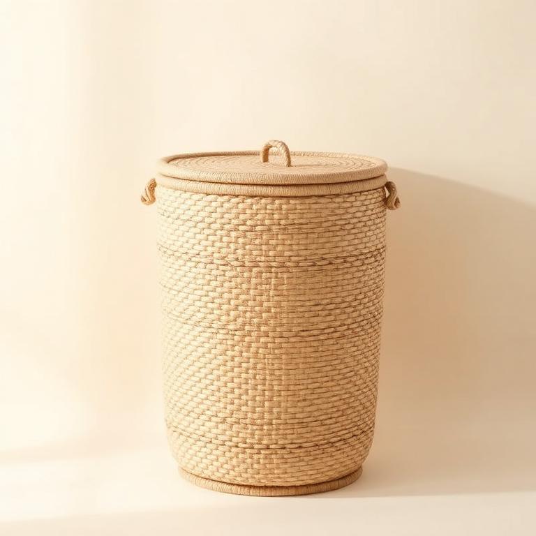 Seagrass Laundry Hamper with Lid